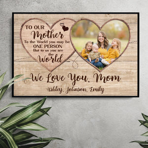 Posters, Prints, & Visual Artwork Personalized Mother's Day We Love You Mom - Custom Photo & Name Poster Canvas Print