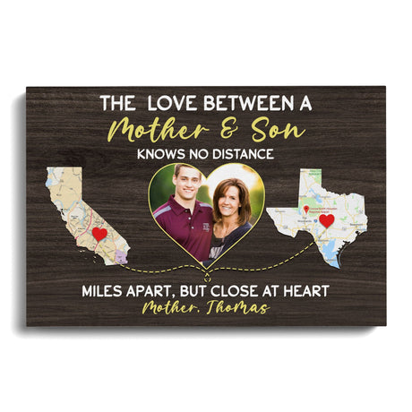 Posters, Prints, & Visual Artwork Personalized Mother's Day Mother & Son - Custom Photo & Name Poster Canvas Print
