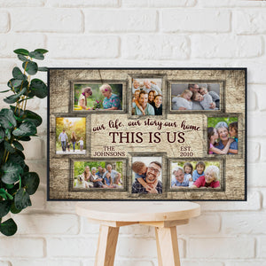 Posters, Prints, & Visual Artwork Personalized This Is Us - Custom Photo & Name Poster Canvas Print