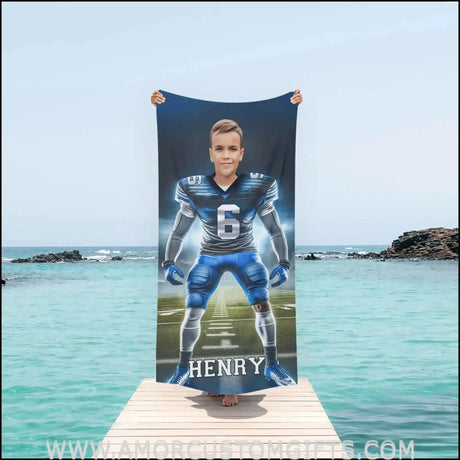 Towels Personalized NCAA Air Force Football Boy Falcons Photo Beach Towel