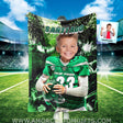 Blankets Personalized NY Jets Football Boy Blanket | Custom Face & Name Football Boys Blanket