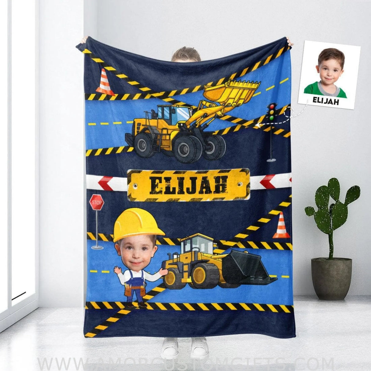 Blankets Personalized Truck Boy Blanket | Custom Vehicle Boy Blanket