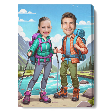 Posters, Prints, & Visual Artwork Personalized Valentine Couple Camping - Custom Photo Poster Canvas Print