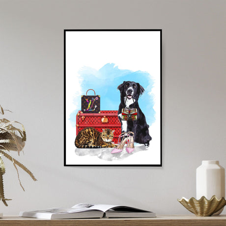 Posters, Prints, & Visual Artwork Pet Lovers - Luxury Trunk Bag - Personalized Pet Poster Canvas Print