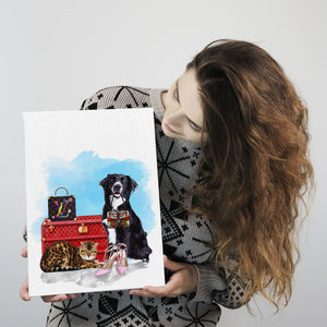 Posters, Prints, & Visual Artwork Pet Lovers - Luxury Trunk Bag - Personalized Pet Poster Canvas Print