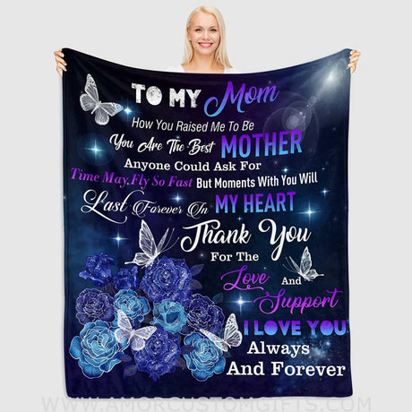 Blanket To My Mom Blanket, Gifts for Mom, Birthday Gifts Mother Blankets from Daughter Son Christmas Mother's Day Soft Fleece Blanket