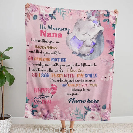 Blanket To My Mommy Blanket, First Mother's Day Blanket, Gifts For 1 St Mother's Day, Cute Blanket For Mom