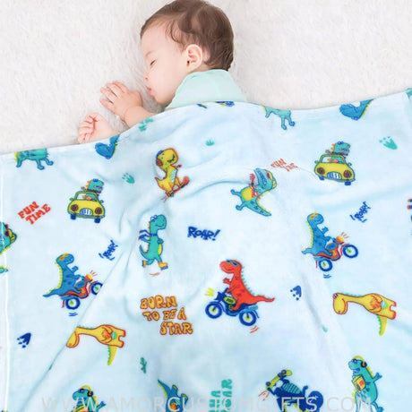 Blankets Dinosaur Baby Blanket for Boys and Girls, Soft Warm Cozy Fleece Toddler Dinosaur Blanket