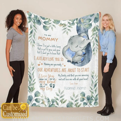 Blankets Personalized Baby Shower Gift From Daddy To Mommy, new mom gift, Mother's day gift, baby blanket
