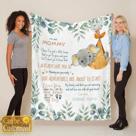 Blankets Personalized elephant Baby Shower Gift, new mom gift, Mother's day gift, baby blanket