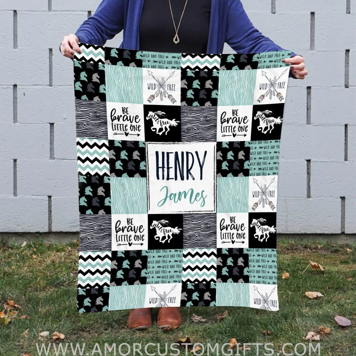 Blankets Personalized Horse Baby Blanket, Square Horse Blanket Baby Boy, Horse Blanket Boys, Horse Blanket for Boys