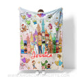 Blanket Personalized Name Disney Toy Story Girl Blanket, Baby Princess Fleece Blankets, Gift For Baby Girl