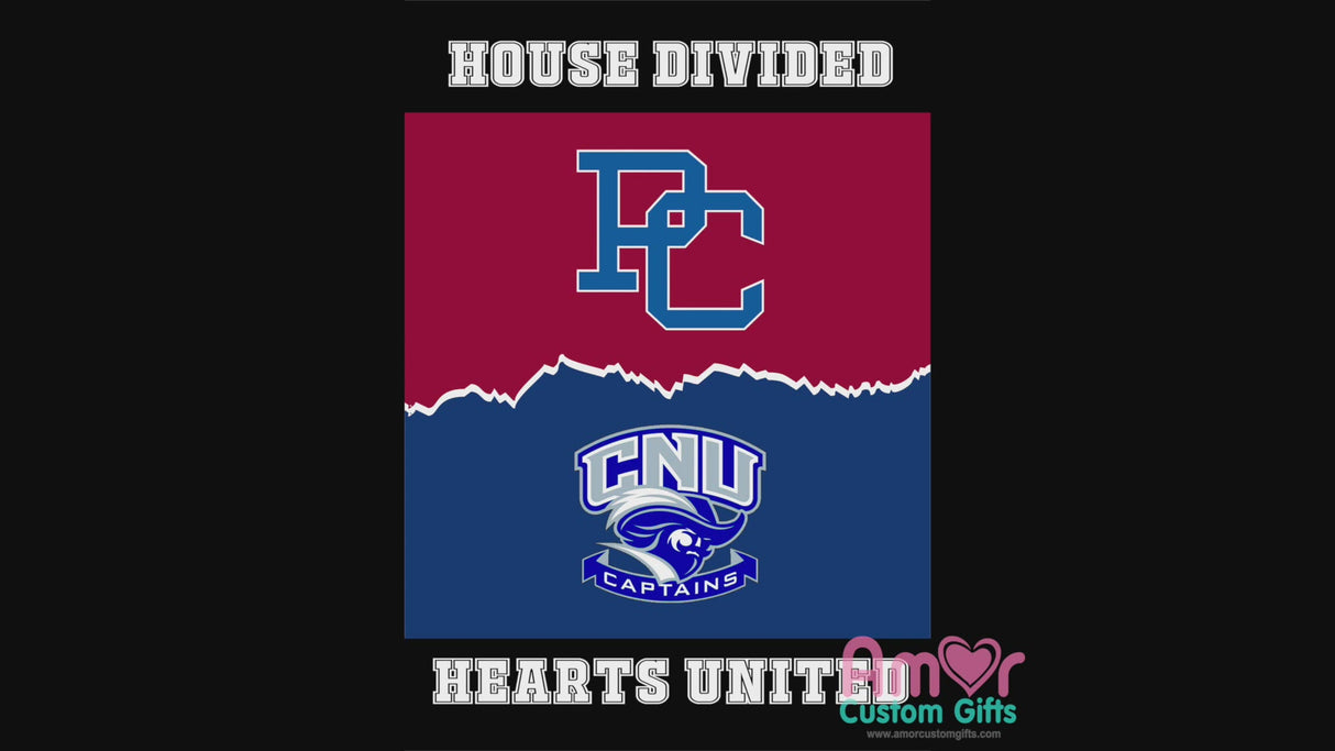 House Divided Garden House Flag , 2 Sides Print, Sport Teams , University Spirit Garden or House Flag, Custom Football Baseball Basketball