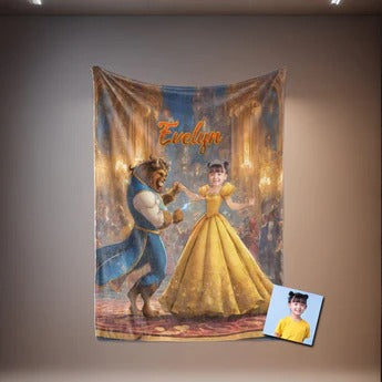 Personalized Fairy Tale Princesses Blankets | Custom Princesses Gifts - Amor Custom Gifts