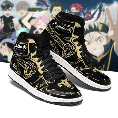 Black Bull Magic Knight Black Clover Anime Air Jordan 2021 Shoes Sport Sneakers