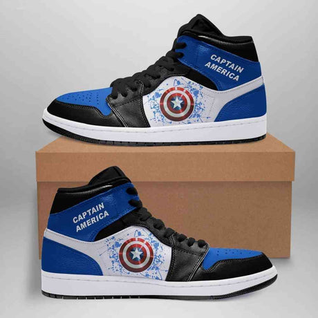 Captain America Marvel Air Jordan Shoes Sport Sneakers