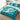 Teal Dolphin Football Bedding Set – Aqua Sports Theme Duvet Cover for Fans