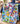 Close-up of anime monster trainer fleece blanket print detail