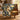 Stained Glass Estate Horse personalized glass cutting board - Navy