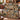 Custom Papa We Love You woodland patchwork woven blanket with names on a sofa