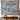 Garden Folly Blue woven blanket displayed as a wall tapestry