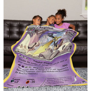 Aegislash Xy Series Blanket | Custom Pk Trading Card Personalize Anime Fan Gift