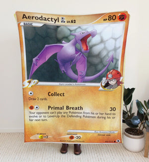 Aerodactyl Gl Platinum Series Blanket | Custom Pk Trading Card Personalize Anime Fan Gift