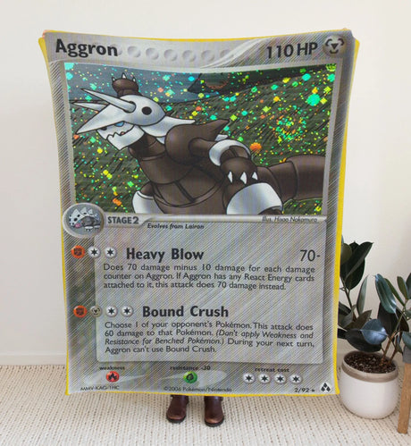 Aggron Ex Series Blanket | Custom Pk Trading Card Personalize Anime Fan Gift