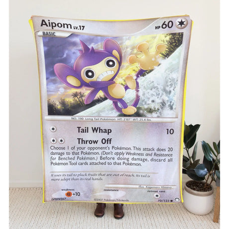 Aipom Diamond & Pearl Series Blanket | Custom Pk Trading Card Personalize Anime Fan Gift