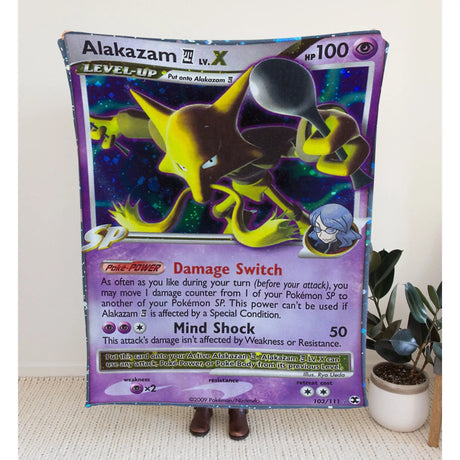 Alakazam 4 Platinum Series Blanket | Custom Pk Trading Card Personalize Anime Fan Gift