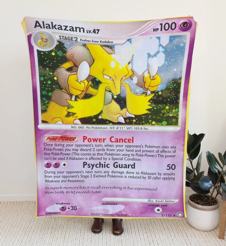 Alakazam Diamond & Pearl Series Blanket | Custom Pk Trading Card Personalize Anime Fan Gift