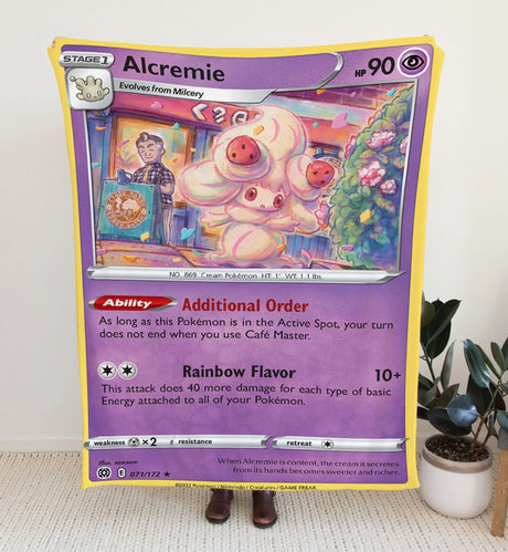 Alcremie Sword & Shield Series Sherpa Blanket | Custom Pk Trading Card Personalize Anime Fan Gift