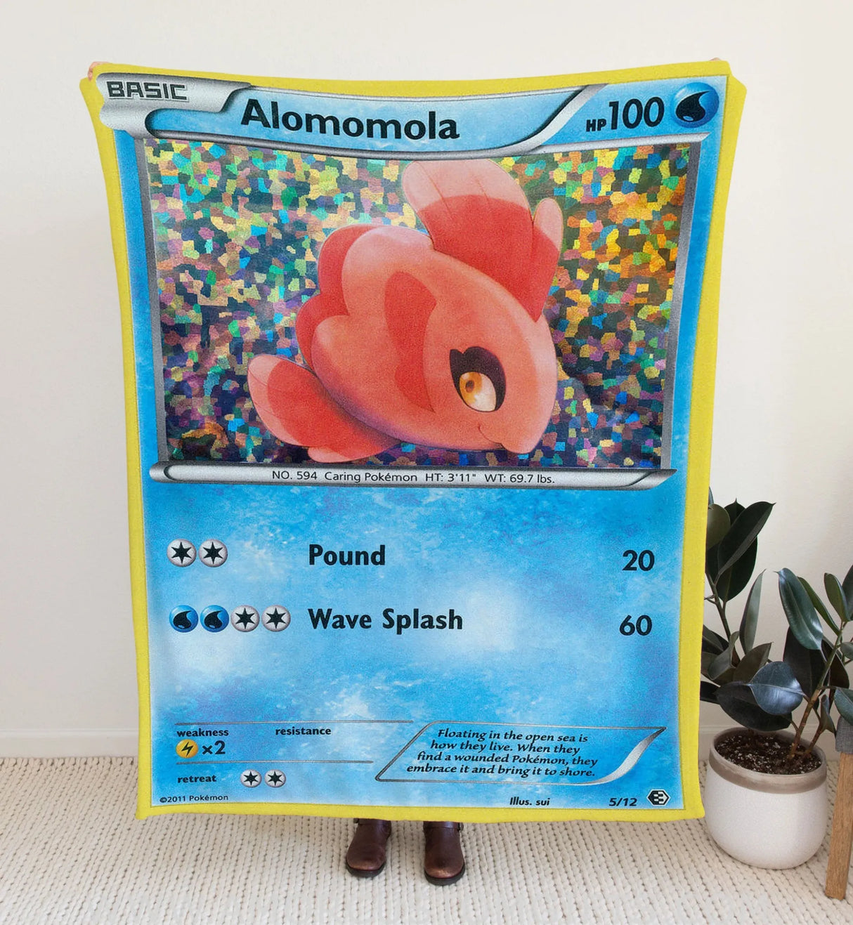 Alomomola Other Series Blanket | Custom Pk Trading Card Personalize Anime Fan Gift