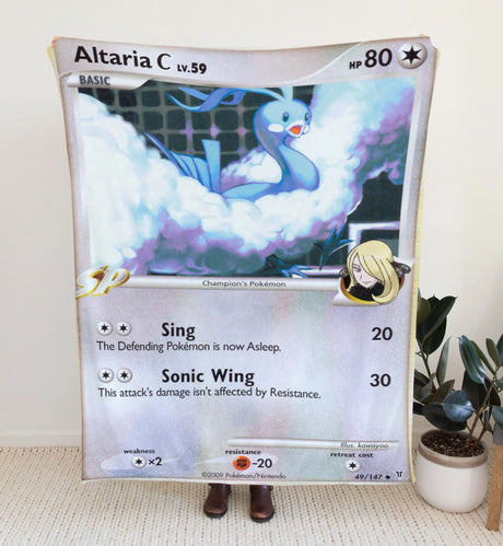 Altaria C Platinum Series Blanket | Custom Pk Trading Card Personalize Anime Fan Gift