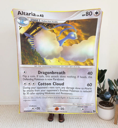 Altaria Diamond & Pearl Series Blanket | Custom Pk Trading Card Personalize Anime Fan Gift