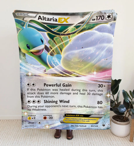 Altaria Ex Xy Series Blanket | Custom Pk Trading Card Personalize Anime Fan Gift
