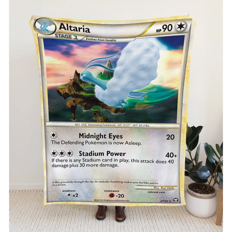 Altaria Heartgold & Soulsilver Series Blanket | Custom Pk Trading Card Personalize Anime Fan Gift
