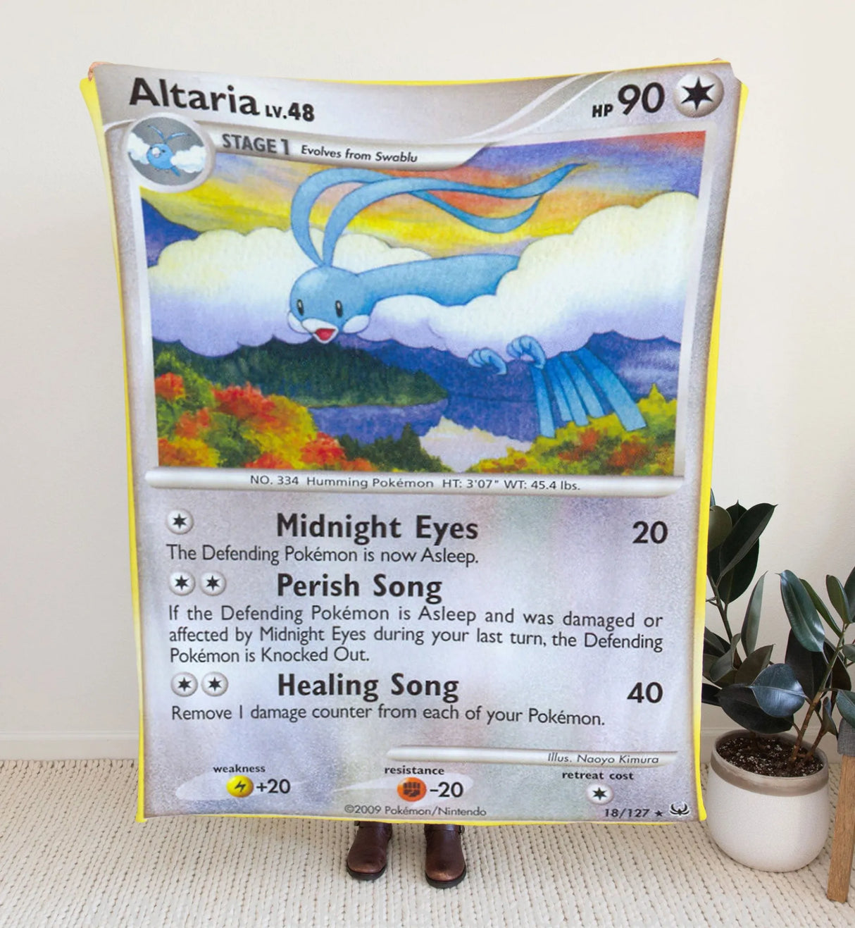 Altaria Platinum Series Blanket | Custom Pk Trading Card Personalize Anime Fan Gift