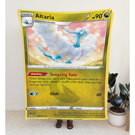 Altaria Sword & Shield Series Sherpa Blanket | Custom Pk Trading Card Personalize Anime Fan Gift