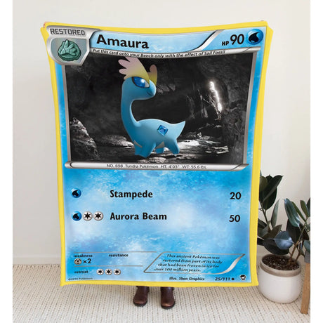 Amaura Xy Series Blanket | Custom Pk Trading Card Personalize Anime Fan Gift