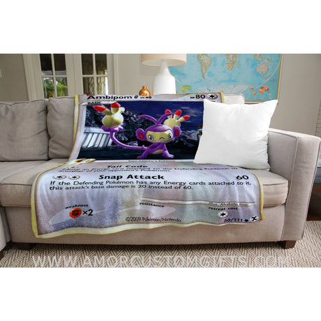 Ambipom G Platinum Series Blanket | Custom Pk Trading Card Personalize Anime Fan Gift
