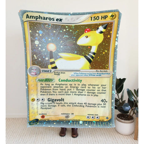 Ampharos Ex Ex Series Blanket | Custom Pk Trading Card Personalize Anime Fan Gift