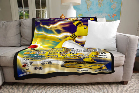 Ampharos Ex Xy Series Blanket | Custom Pk Trading Card Personalize Anime Fan Gift