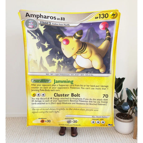 Ampharos Pop Series Blanket | Custom Pk Trading Card Personalize Anime Fan Gift