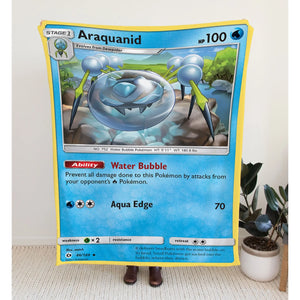 Araquanid Sun & Moon Series Blanket | Custom Pk Trading Card Personalize Anime Fan Gift