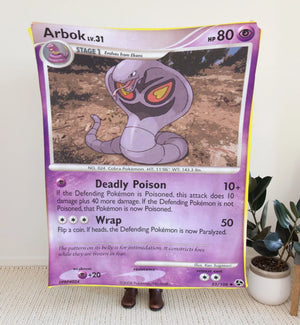 Arbok Diamond & Pearl Series Blanket | Custom Pk Trading Card Personalize Anime Fan Gift