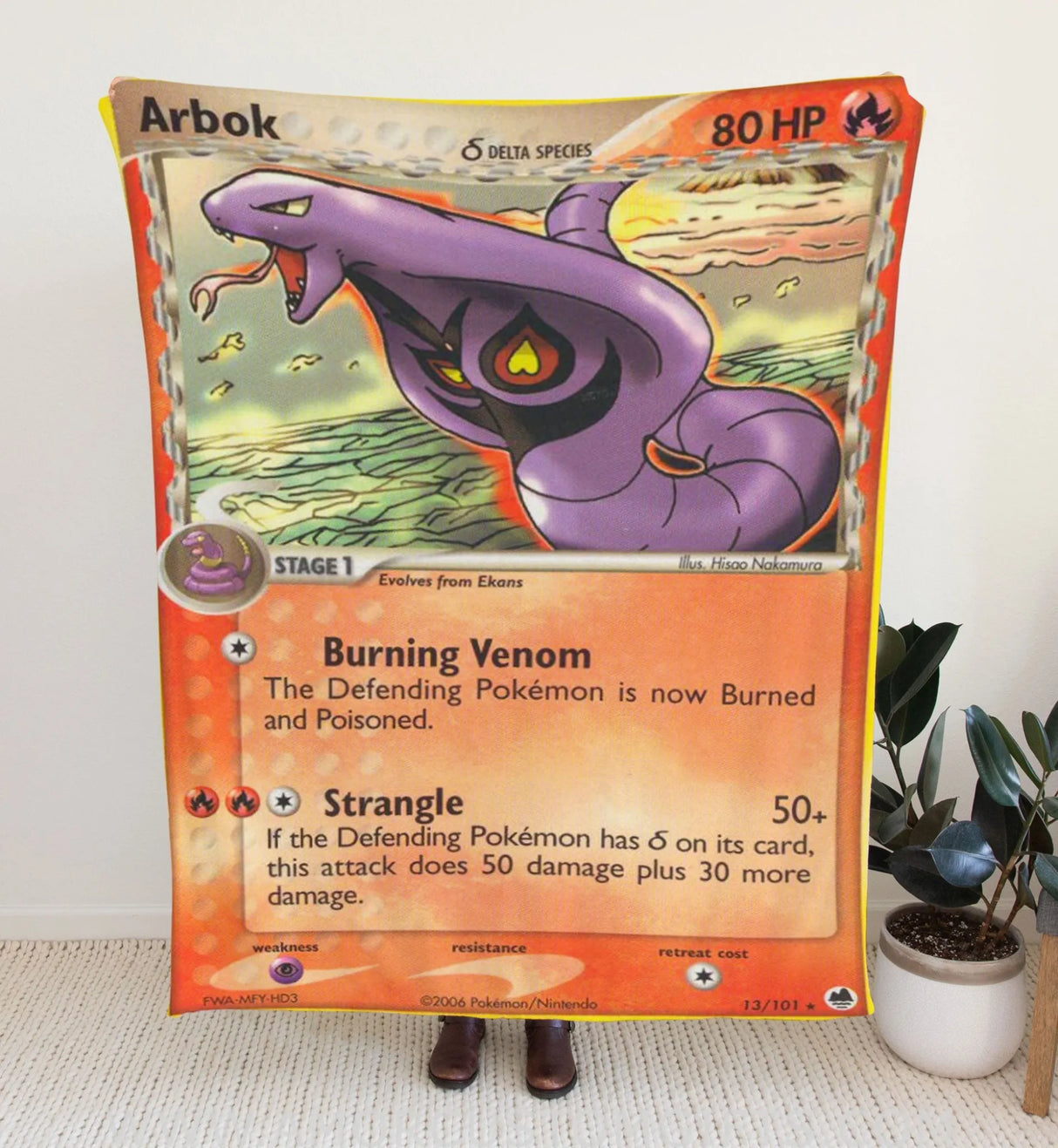 Arbok Ex Series Blanket | Custom Pk Trading Card Personalize Anime Fan Gift