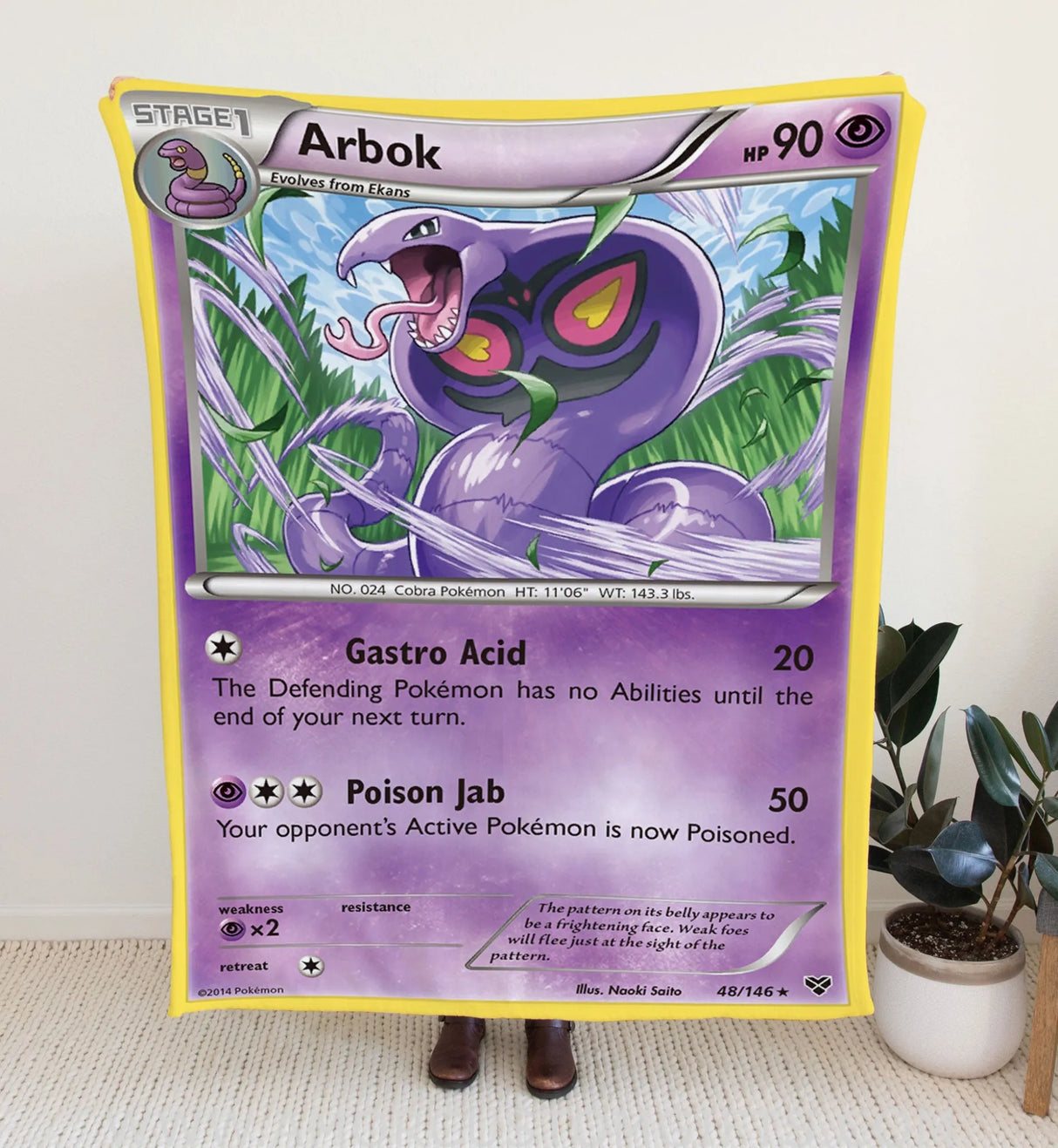 Arbok Xy Series Blanket | Custom Pk Trading Card Personalize Anime Fan Gift