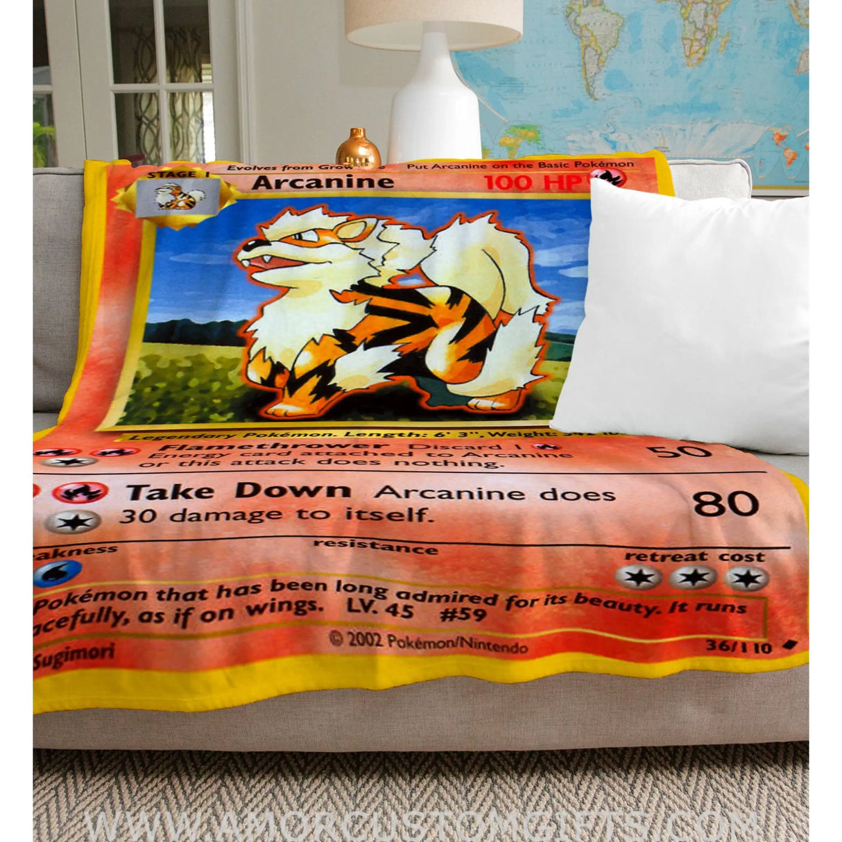Arcanine Other Series Blanket | Custom Pk Trading Card Personalize Anime Fan Gift