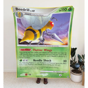 Beedrill Platinum Series Blanket | Custom Pk Trading Card Personalize Anime Fan Gift 30’X40’